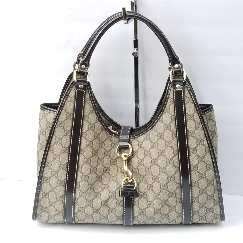 Gucci GG Supreme Vintage Bardot Hobo Shoulder Bag - Picture 1 of 16